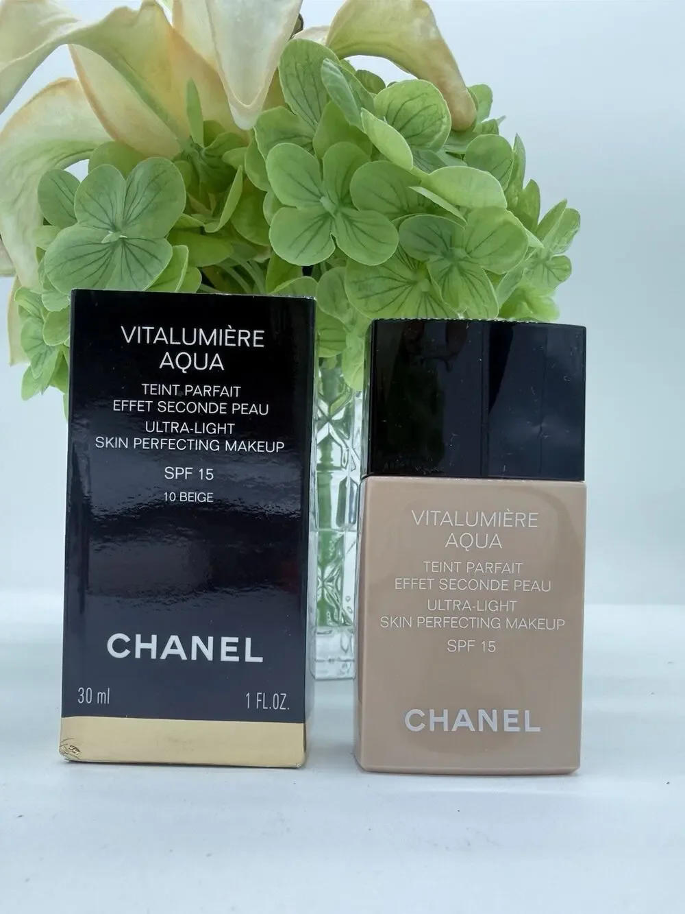 Chanel Vitalumiere Aqua Ultra-light Skin Perfecting Makeup Spf 15 10 BEIGE
